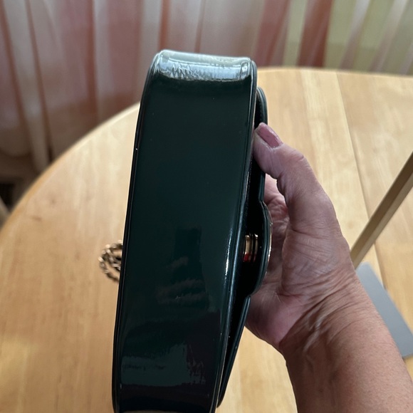 Valentino Orlandi Dark Green Patent Leather Shoulder Bag - Picture 6 of 8